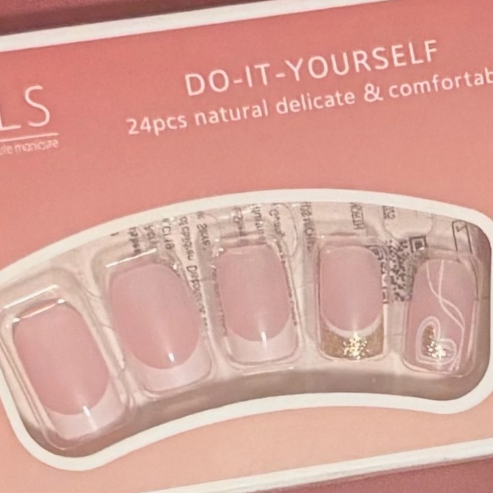 DIY Pink Nail Set - 24pcs